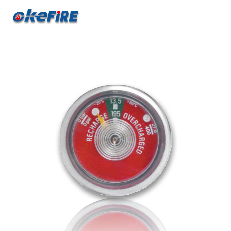 Okefire Classic Fire Extinguisher Bourdon Tube Pressure Gauge