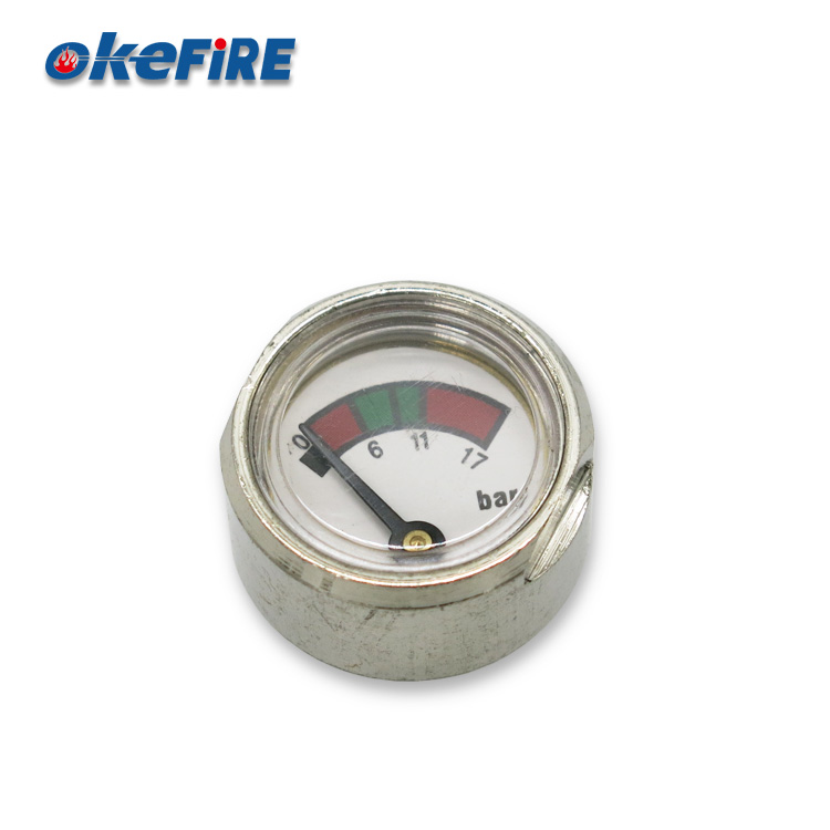 Okefire Mini Dry Powder Plastic Seal Diaphragm Pressure Gauge