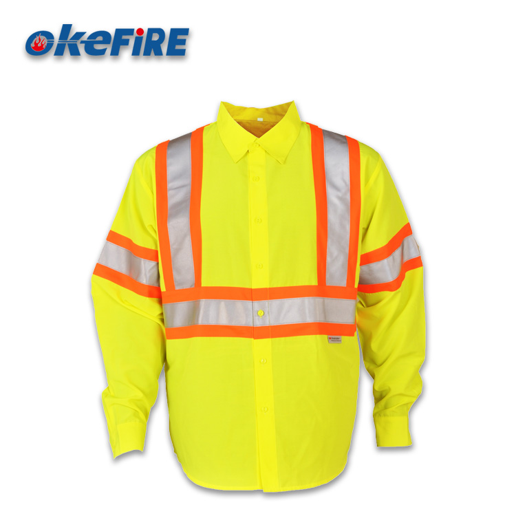Okefire 100% Cotton Safety Men Work Suit With High Reflective Belt