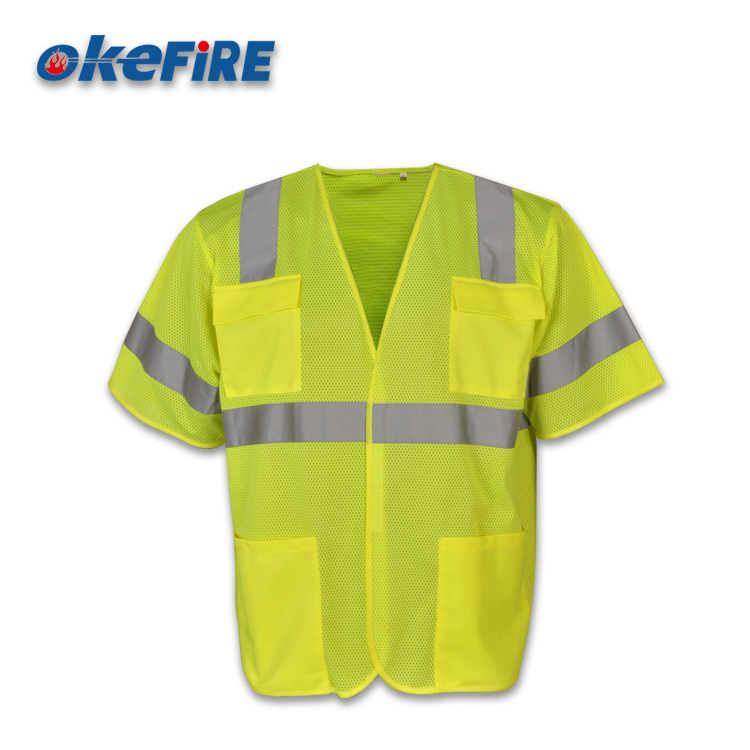Okefire 100% Polyester Cheap Reflective Safety T-Shirt